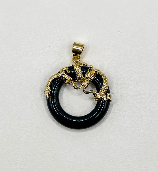 Dragon Black Ring Pendant