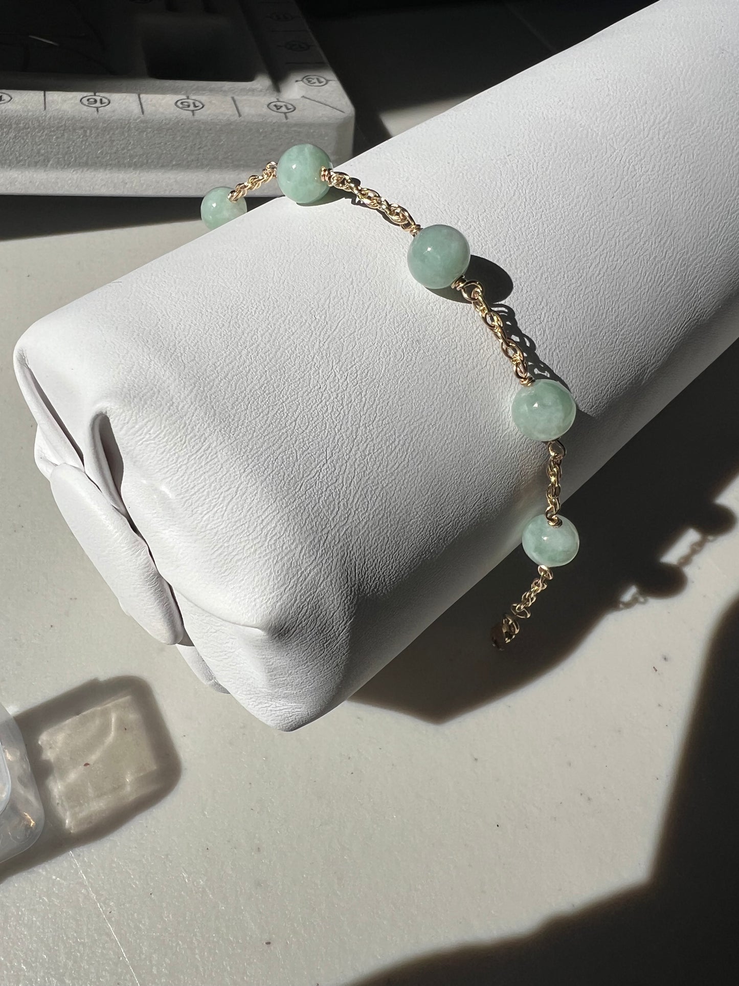 7mm-9mm Green Jade Bracelet/Anklet