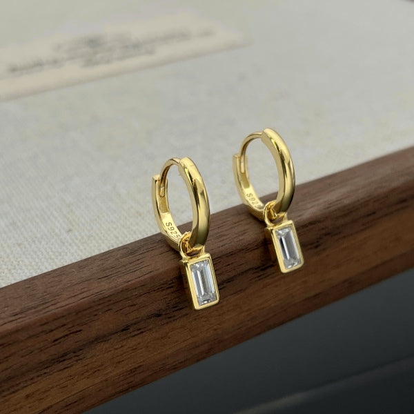 Baguette Drop Earrings by MDH